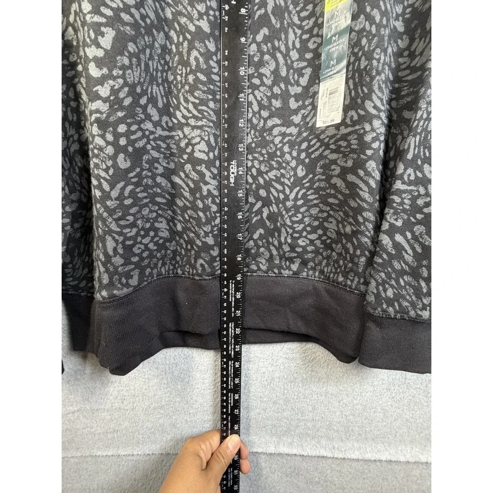 Tek Gear Sweatshirt Mens Medium‎ Gray Ultrasoft Fleece Pullover Crewneck Print